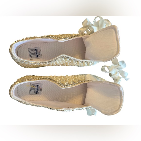 Stilo Cream Textured Espadrilles with Shimmery Finish|Made in Turkey. - Picture 3 of 12